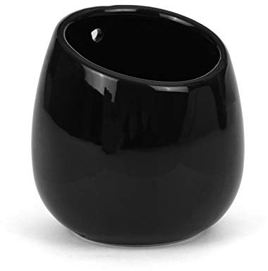 Milltown Merchants Sukkulenten Wand-Pflanzgefäß - Wandvase - Schwarze Keramik Wandmontierter Pflanztopf - Sukkulenten-Blumentopf - Hängevase für Wohnwand (1 Pack/Modern/Schwarz)