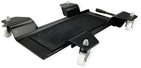 MGidea carrello sposta moto cavalletto pedana scooter universale ruote garage officina Nero
