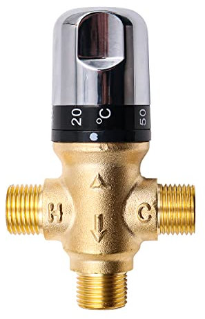 Hsthe Sea Tanque de Agua Caliente Termostático Ducha Cartucho Mezclador Válvula Tubo de latón Termostato Grifo Control de Temperatura del Agua Válvula mezcladora