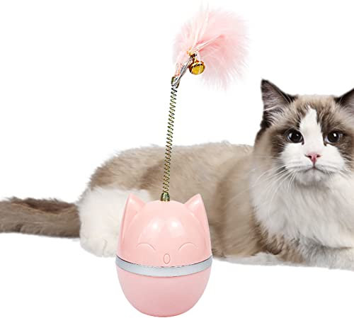 Rianpesn Kätzchen Tumbler Spielzeug - Lustige Katze Tumbler Ball | Pet Swing Toy Cat Interaktives Spielzeug 360-Grad-Drehung Reduziert Langeweile Cat Teaser Tumbler Pet Treat Ball Cat Toys