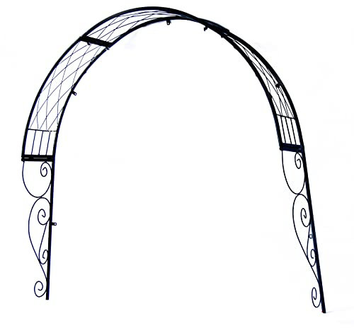 GQJNHUI Arco De Jardín De Metal, Medio Círculo Arco para Ventanas, Puertas, Enrejado De Jardín para Plantas Trepadoras, Interior Y Exterior, Ideal para Rosas, Jardín, Bodas, Decoraciones De Arco