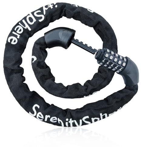 Fahrradschloss Zahlenschloss Hohe Sicherheit mit zahlencode,100cm Fahrrad Schloss mit 5-Stelliger Zahlencode, Fahrrad-Kettenschlösser für Bikes,Motorrad,Tor