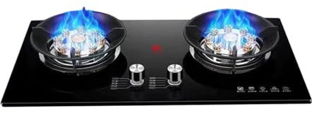 5,2-kW-Gasherd Mit 2 Brennern, Küchenarbeitsplattenherd, Gas-/LP-Gas-Umwandlungsherd, Mit Flammendurchschlagschutz, For Zuhause, Küche, Wohnmobil, Camp(LPG)