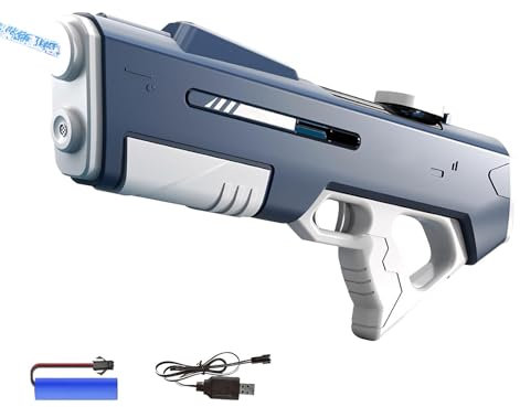 500cc Electric Water Gun with Automatic Suction Water, Up to 33Ft Water Guns Toy Pistol, Full Automatic Electric Squirt Gun, Waters Guns Toys for Pool Party Beach Outdoor Adults Kids (blue)
