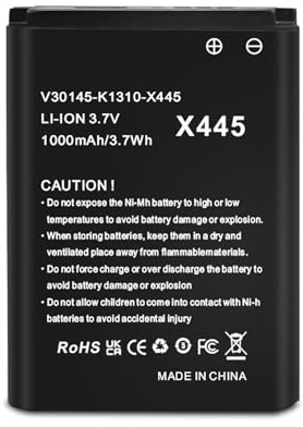 Ersatzakkus für Siemens Gigaset SL78H/SL780/SL785/SL788/SL400/SL400A/SL400H, 3.7V 1000mAh Li-Ionen Akku Kompatibel mit Telekom A806/X656 & Original Teile-Nr. V30145-K1310K-X444 V30145-K1310-X445