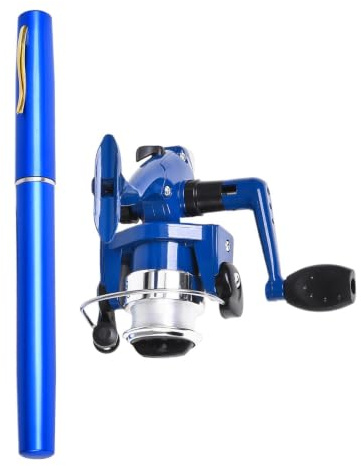 Pocket Pen Fishing Rod Pole - Secure Wet Handling Easy-to-Carry Ice Fishing Rod | Efficient Catch Retractable Small Pen Fiishing R0d | Spinniing Reel Set Angler Dock Reservoir River Pond Lake Sea