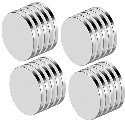 deegbbyi 20 Pezzi Calamite Neodimio Autoadesivi,10 x 2mm Magneti Rotondi Con Adhesivo 3M, Magneti al Neodimio Extra Forti, per Frigoriferi, Lavagne Magnetiche, Uffici, Artigianato