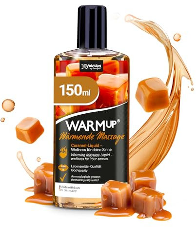 JOYDIVISION WARMup 150 ml Liquide Massage au Parfum et Goût Caramel | Effet Chauffant | Comme de l'huilemassage