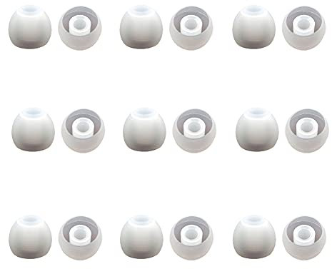 Coussinet en Silicone pour Écouteurs 9 Paires (18 Pièces), Embouts d'écouteurs de Remplacement Compatible avec la Plupart des Écouteurs (Translucide, Petit)
