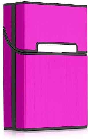 kwmobile Zigarettenetui Zigarettenbox Hülle für Zigaretten - Zigaretten Etui mit Magnetverschluss - Aluminium Beschichtung Pink