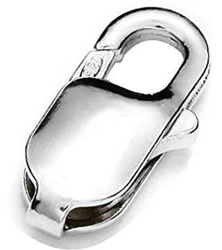 My-Bead Chiusura a moschettone in argento 925 da 16 mm (20 mm) grande chiusura per gioielli per catene bracciali collane sostituzione e riparazione fai da te (1 pezzo)