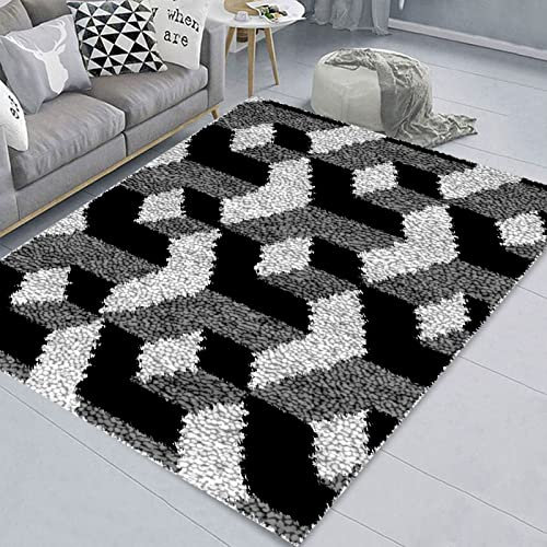 ZIVER Knüpfteppich Zum Selber Knüpfen,Teppich Knüpfen Set Erwachsene knüpfset Teppich für Kinder Erwachsene oder Anfänger.