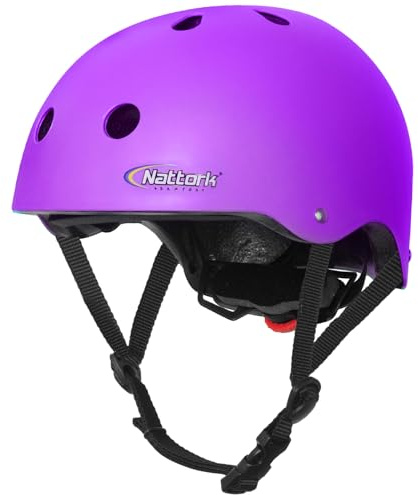 Nattork Skateboard Helmet Protective Gear for Kids Multi-Sport Scooter Helmet with Removable Liner