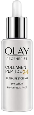 Olay Collagen Peptide MAX* Gesichtsserum, Hautpflege Niacinamid und +50% Glyzerin. Well-Aging und Wechseljahre: Stärkung, Wiederherstellung, feuchtigkeitsspendend, 40 ml