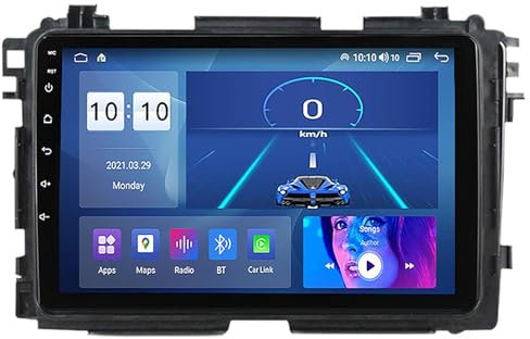 PLOKM Pantalla de 9 pulgadas Android 12 Navegación GPS para Honda HR-V XRV 2013-2018, con 4G 5G WIFI SWC Carplay Sistema de Reproductor Estéreo de Radio de Coche Reproductor Estéreo M150S