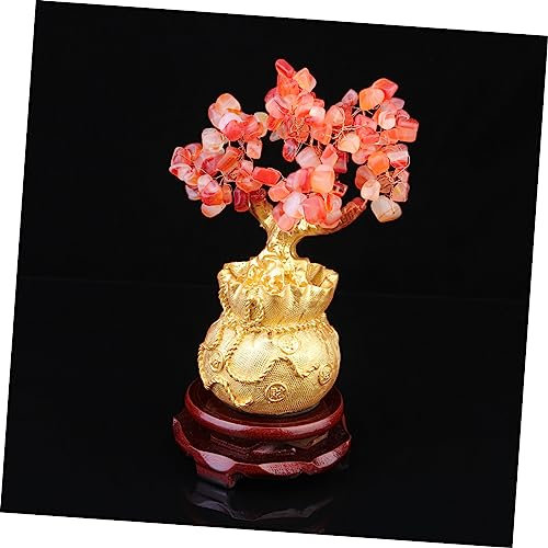CORHAD Crystal Money Tree Bonsai Dekoration Mit Basismaterial Natürlichem Kleiner Glücksbaum Für Feng Shui Und Für Zuhause Und Büro