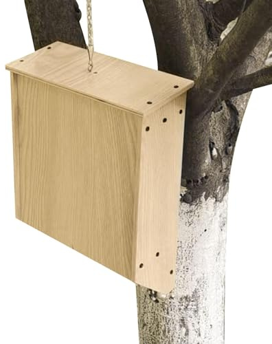 Grand nichoir pour chauve-souris pour l'extérieur, nettoyez votre jardin des moustiques, grand nichoir d'extérieur pour chauve-souris, abri vissé non traité pour l'été et l'hiver