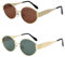 QKEPCY Sonnenbrille Damen Vintage Polarisierte Sonnenbrille Oval Metal Trendy Classic UV402 Schutz Sonnenbrillen Fahren Reisen Damen UV-Schutz Überbrille Trendy Brille für Damen Herren