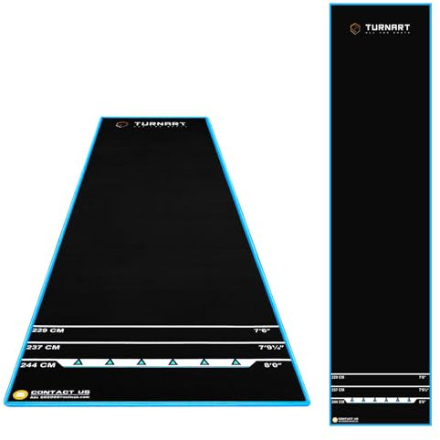 Turnart Dart Matte Dart Teppich Dartpfeile Dart Zubehör für Dartscheibe Dartmatte für Steeldart Dartteppich mit Abwurflinie