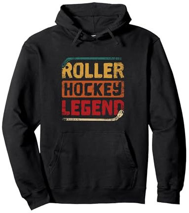 Légende du Roller Hockey Sweat à Capuche, Unisexe pour Adultes, Noir, XL