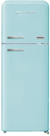 PYRAMIDEA Frigorifero Vintage Colorato Azzurro Doppia Porta Ventilato 240 L Lordi (206 L Netti) MAMBO2402LB