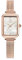 Taxau Armbanduhr Damen Rosegold Eckige Uhren Damen Weiß Rechteckige Damenuhren Wasserdicht Edelstahl Mesh Armband Quadratisch Uhr Elegant Womens Watch Minimalistisch