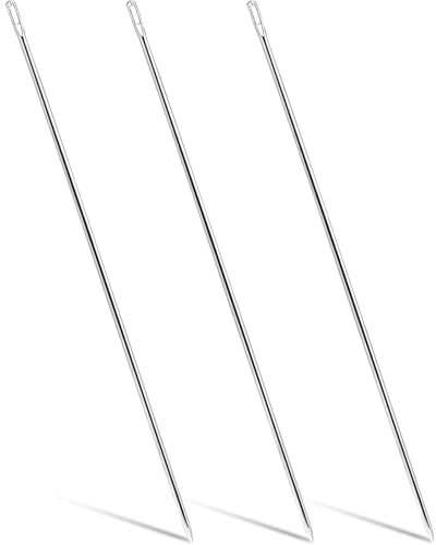 3 Pcs Large Eye Hand Sewing Needles Professional Upholstery Needles Embroidery Needles Trussing Needle for Home Crafts Projects Doll Making.