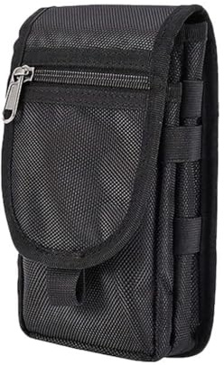 JchEnye Custodia da cintura per cellulare, custodia da cintura con chiusura a ribalta, compatibile con iPhone 16, 15, 14, 13, 12 Pro Max,20x11 cm, custodia regolabile con clip.
