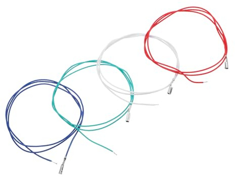 DECORNIJIA Cavo Testina Fonografica in Rame per Giradischi e Fonografo, 4 Pezzi, Sostituzione Facile Ampia Compatibilità per Apparecchi Audio