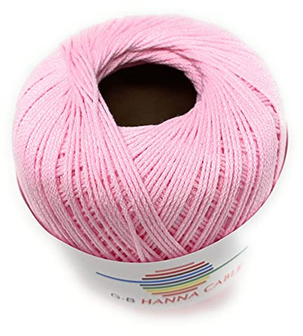 Hanna Cable,50 g,Häkelgarn,Filethäkelgarn,175m Lauflänge,NS2-2,5, (1770 rosa)