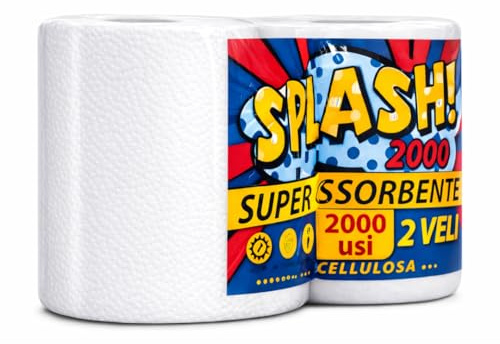 Rotoloni MAXI carta Asciugatutto Splash 2000 - strappi in cellulosa super assorbente