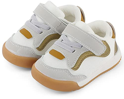 Cheerful Mario Zapatos Primeros Pasos Zapatillas Bebé Niños Niñas Respirable Suela Antideslizante Marrón B 21 EU