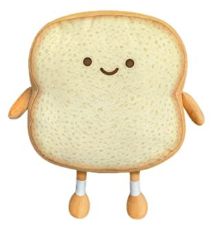 Rosixehird Peluche Tostado, Cojín de Pan de Felpa de Pan, Almohada de sofá Tostado, Almohadas de Juguete de Peluche de Comida Divertida, Peluche pequeño y Lindo para Dormitorio, Sala
