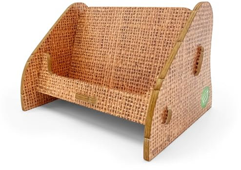 stableco 5x ökologische Visitenkartenständer 5,5 x 9,0 cm horizontal mit 1 Etage stabiler Visitenkartenhalter im natural Design No Plastic! Just Paper! Visitenkarten Aufsteller schnell aufzubauen