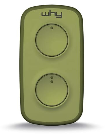 WHY EVO MINI NOA Telecomando rolling code multifrequenza da 280 a 868 mhz, apricancello autoapprendente programmabile, radiocomando ad ampio raggio con 4 pulsanti Olive Green