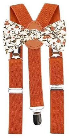 Ensemble nœud papillon et bretelles en coton pour enfants garçons