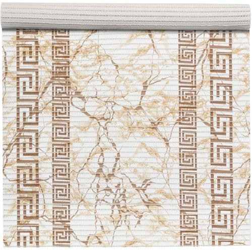 ANRO Weichschaummatte Badematte Bad Dusche WC Vorleger Teppich Antirutsch Badläufer Griechischer Marmor Beige 140x65cm