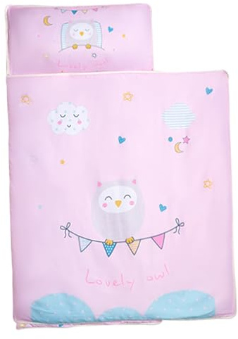 NASSMOSSE Sac de Couchage pour Enfants Mignon Motif Animal Sacs de Couchage pour Enfants avec Coussin Amovible Pliable Facile à Nettoyer pour Le Camping, Usage intérieur et Voyager
