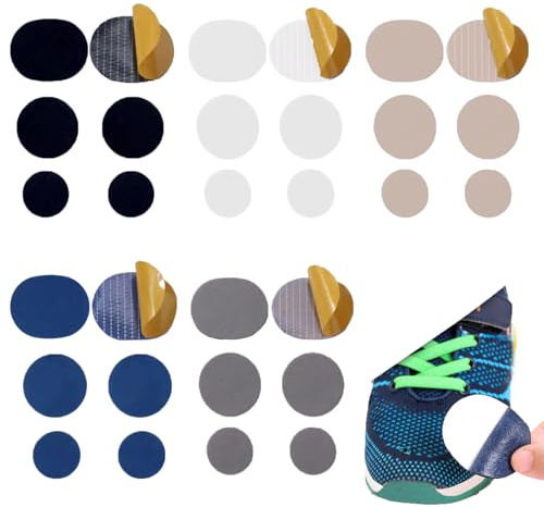 VYNZOR Parches para zapatillas deportivas,30 Piezas parches zapatillas deportivas Parches de Reparación de Orificio de Talón Reparación De Daño En El Calzado de Orificio de Zapatilla para Zapatos,Mult