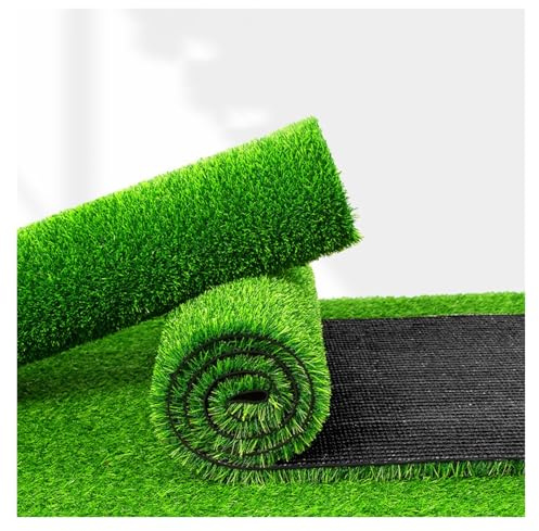 Tapis de Pelouse Artificiel Simulation Naturelle pour Terrasse, Balcon, Extérieur Gazon Synthétique Texture Douce, Densité Élevée(1x3m/3.28x9.84ft)