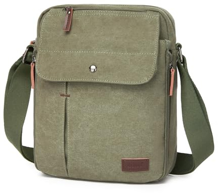 Kono Man Bag Multi Pockets Men's Shoulder Bag Sling Body Bag Men Canvas Messenger Satchel Travel Organiser