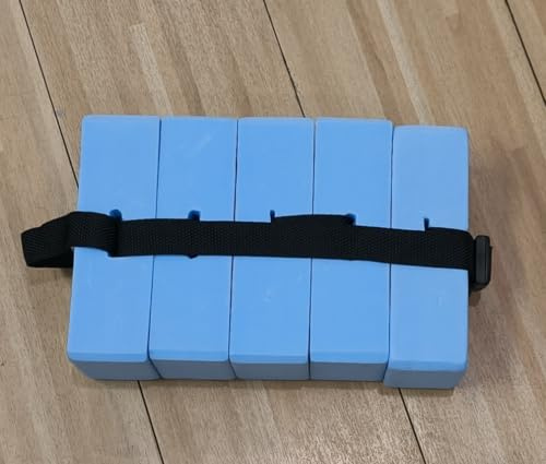 Cintura da Nuoto per Bambini, Cintura da Nuoto per Bambini Regolabile con 5 Cuscinetti Eva per Bambino di Oltre 30 Kg (Blu)