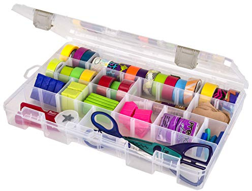 ArtBin Large Solutions Box Clear Art & Craft Organizer with Dividers - Plastic Storage Case for Convenient and Versatile Storage - Ideal for Various Craft Supplies