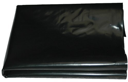 QVS Shop 2M X 9M Extra Thick Black Heavy Duty Polythene Sheeting 250Mu / 1000G