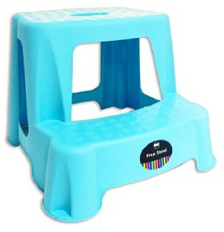 Brights Large Sturdy Plastic Double Step Stool Perfect for Home & Outdoor Use
