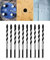 QWORK® Juego de brocas multimateriales para cerámica, azulejos, hormigón, ladrillo, vidrio, plástico y madera, 10 Piezas de 6 mm