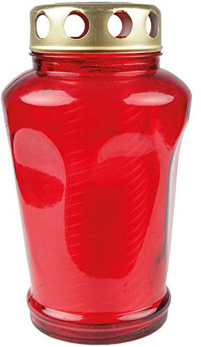 HS Candle Bougie funéraire rectangulaire rouge avec une durée de combustion d'environ 50 h