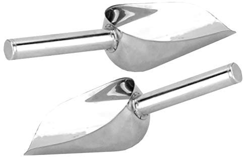 JIHUOO 2 Pièces Pelle à Glace en Acier Inoxydable Pelle à Nourriture Pelle de Sucrerie Cuillère à Bonbon Pelle à Glaçon