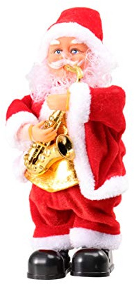 TOYANDONA Christmas Singing Dancing Santa Claus, Electric Singing Santa Claus Doll, Xmas Holiday Decorations Funny English Song (Battery Not Included)