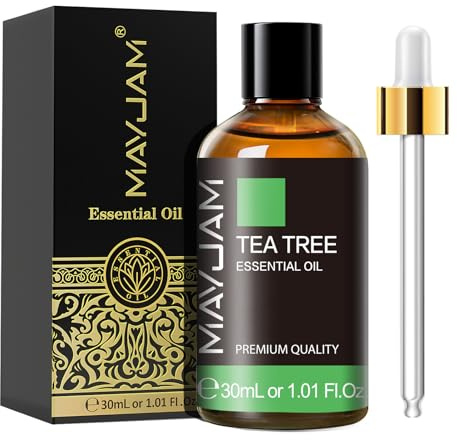 MAYJAM Tea Tree Essential Oil, 30ML Tea Tree Oil, for Nail Fungus, Hair, Face, Skin & Nails Care, for Aromatherapy & Diffuser
